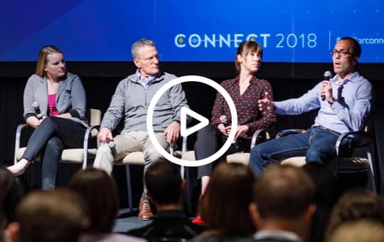 Linda Schwaber-Cohen, Peter Goldstein, Mojtaba Navid, and Karen Farmer at Connect 2018