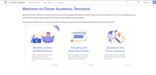 Clever Academy powered by Skilljar